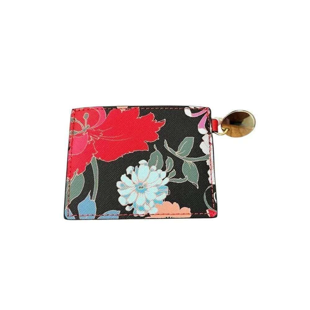 Trina Turk Multicolor Floral Wristlet Purse CardHolder Gift Set Red Purple NWT